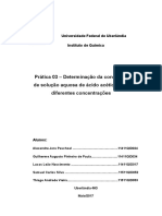 Relatório Sobre Condutância