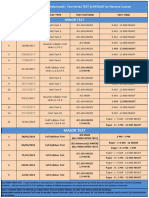 JEE Main Advanced Test Schedule PDF