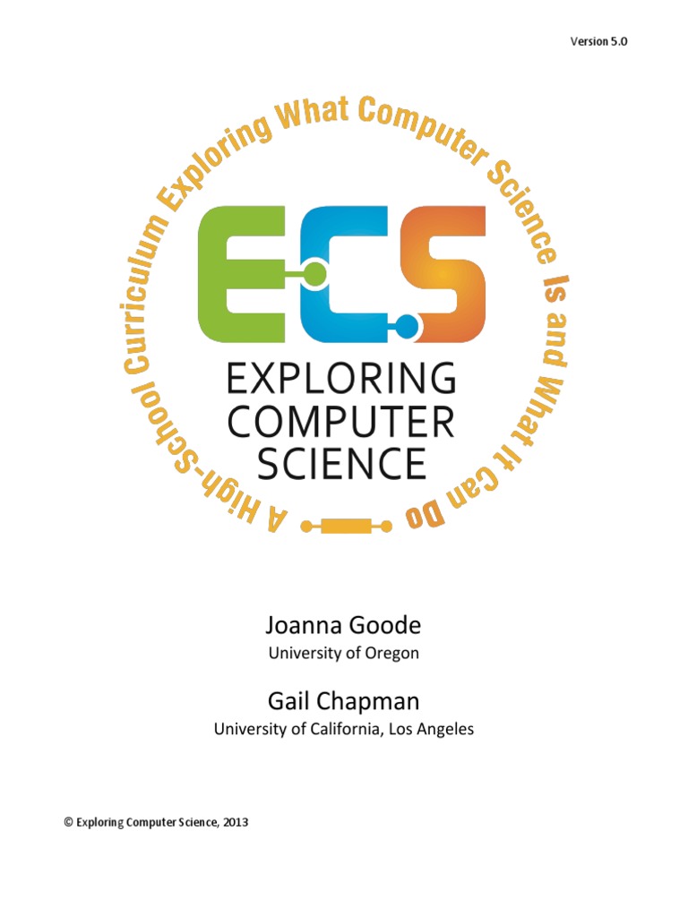 Exploring Computer Science v5.0 | PDF | Curriculum | Computing