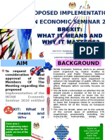 Proposed Implementation Intan Economic Seminar 2016: Brexit: What It Means and Why It Matters?