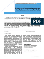 (South East European Journal of Economics and Business) Ownership Concentration Managerial Ownership and Firm Performance Evidence From Turkey