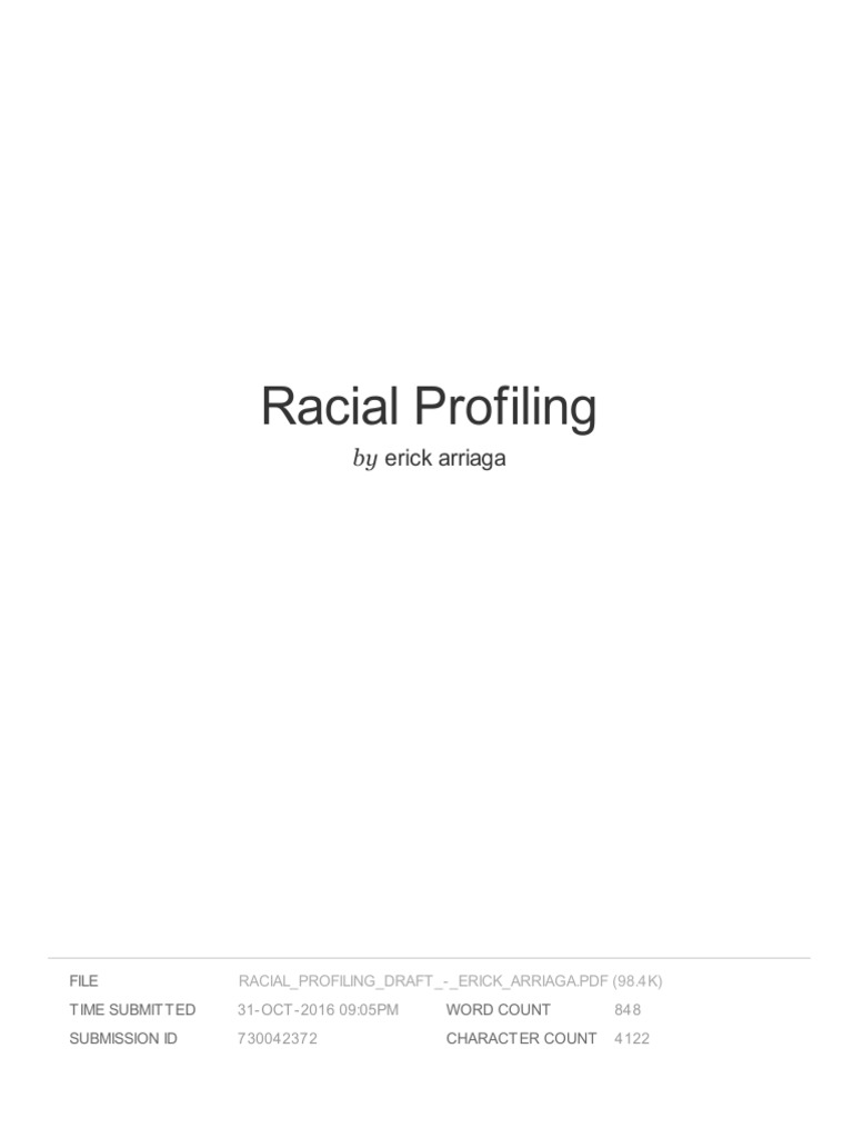 Understanding Racial Profiling Issues | PDF | Business | Technology ...