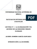 Lectura No. 1 - LA GLOBALIZACIÓN Y EL ASCENSO DE LAS REGIONES URBANO GLOBALES