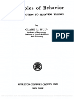 Principles of Behavior. An Introduction To Behavior Theory - Clark L. Hull