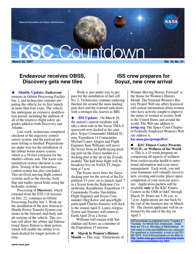 NASA 172133main 032207 PDF Docking And Berthing Of Spacecraft