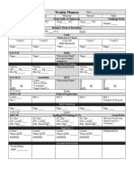 Weekly Teacher Planner