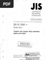 JIS H 3300 -2006 Copper Andcopper Alloy Seamless Pipes and Tubes