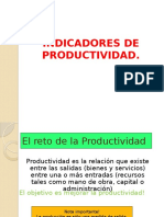 Indicadores de Productividad