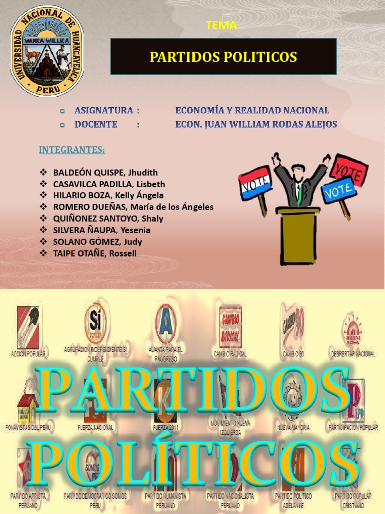 Diapositivas de Partidos Politicos Partidos políticos Democracia
