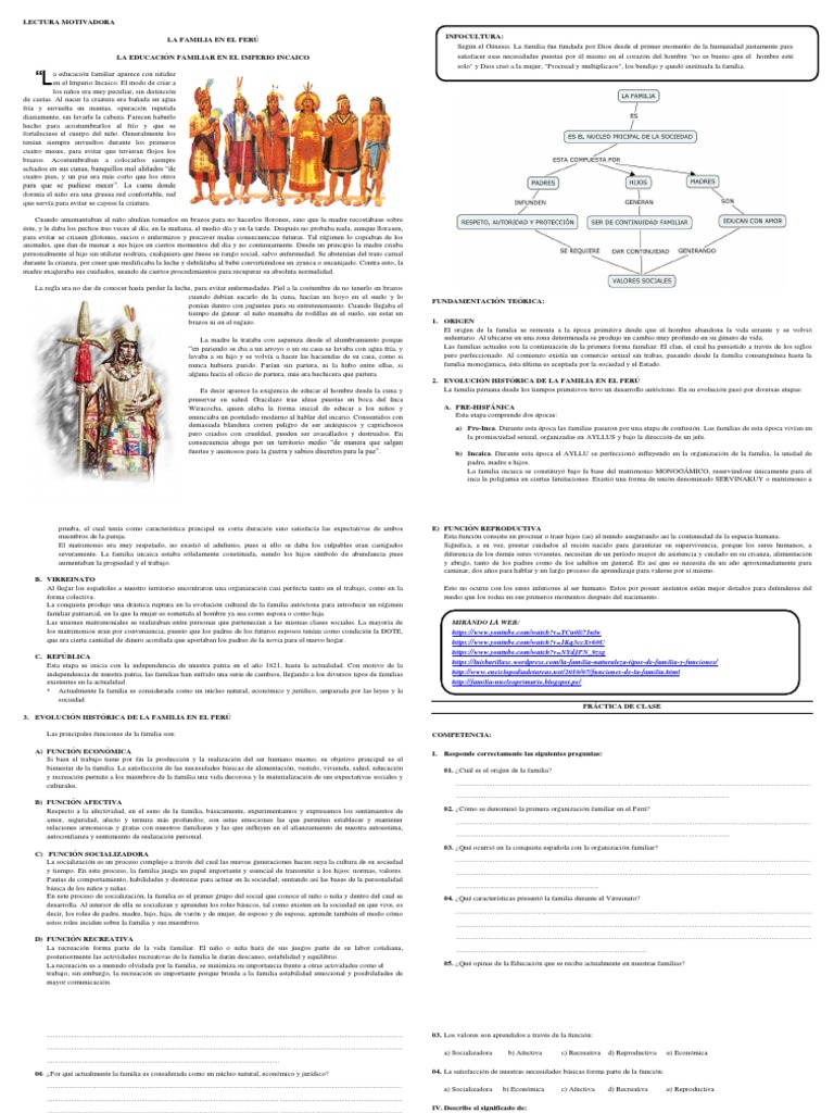 La Familia Origen y Sus Funciones | PDF | Familia | Imperio Inca