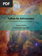 Python For Astronomers (Pasha-Agostino)