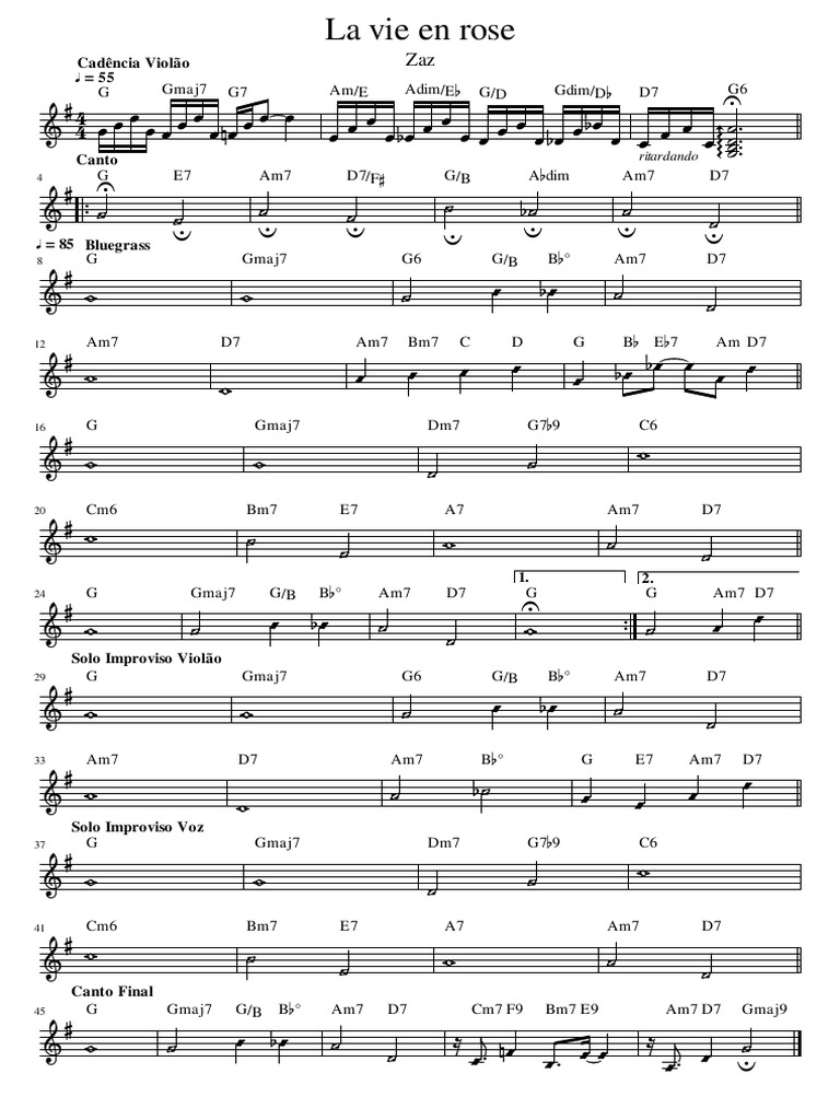 La Vie En Rose Zaz Pdf