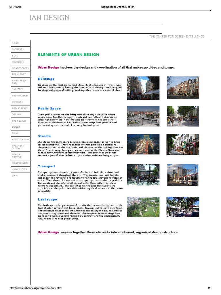 Key Elements of Urban Design | PDF | Urban Design | Landscape