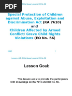 NPC. RA 7610 (Child Abuse) and EO No. 56