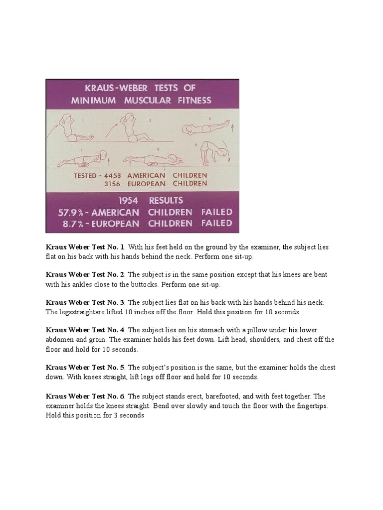 Kraus Weber Test No | PDF
