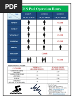 Pool Operation Hours (Usual)