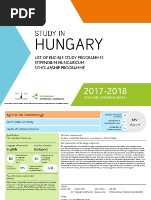 Kurzuslista Beasiswa Hungaria Master Of Science Test Assessment