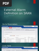 External Alarm Definition On SRAN