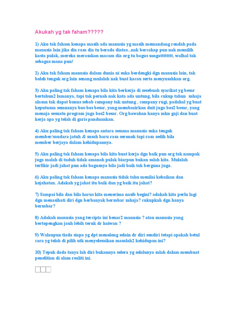 Akukah Yg Tak Faham Pdf
