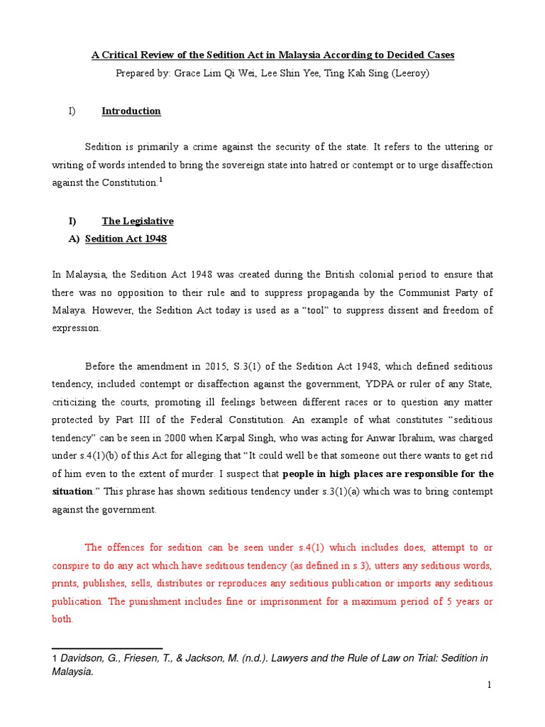 Sedition law upsc insights picture