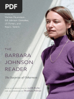 Barbara Johnson - A Reader | PDF | Anthropomorphism | Proposition