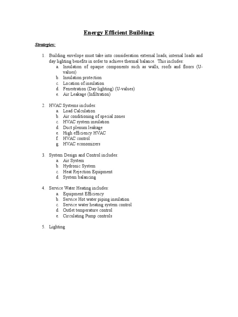 Energy Efficiency Strategies for Buildings | PDF | Technology & Engineering