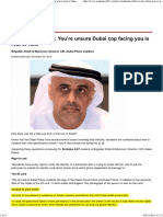 Brigadier Khalil Al Mansouri, Director, CID, Dubai Police Explains