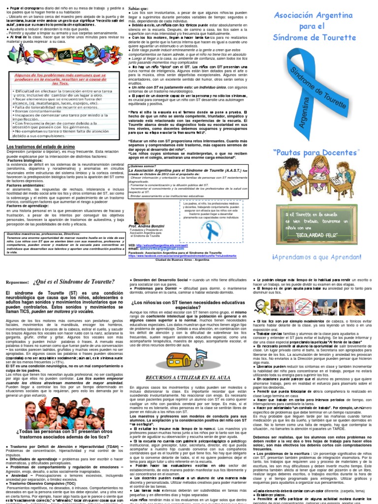 Estrategias Educativas para Tourette | PDF | Síndrome de Tourette ...