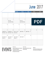 June FB Schedule