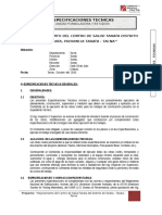 Unidad Formuladora y Estudios Técnicas Especificaciones