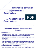 Difference Between ..Agreement & Contract . ..Classification of Contract .