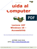 Guida al Computer - Lezione 187 - Windows 10 - Sezione impostazioni - Accessibilità