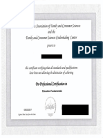 Famandconsumersciencecredential Cert