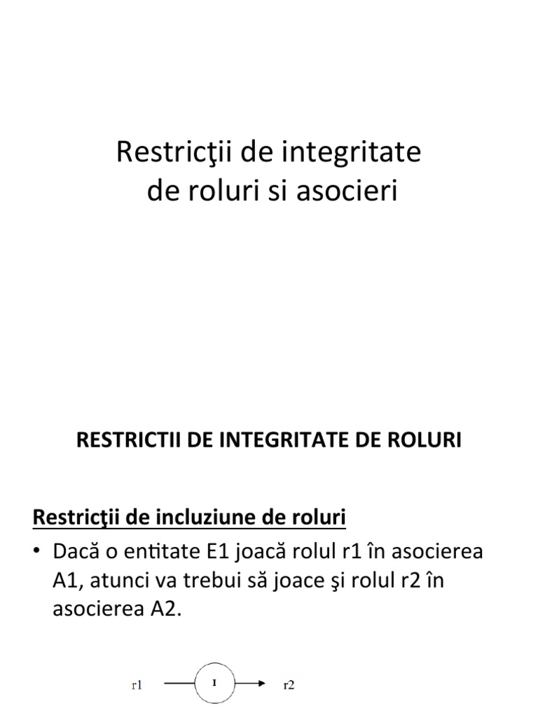 Restrictii de Integritate | PDF