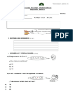 Prueba Parcial 1 Matemáticas