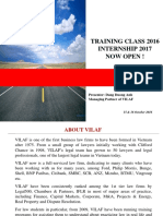 Information About Training Class & Internship