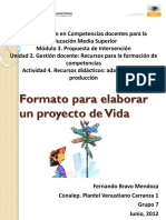 Webquest Formato para Proyecto de Vida