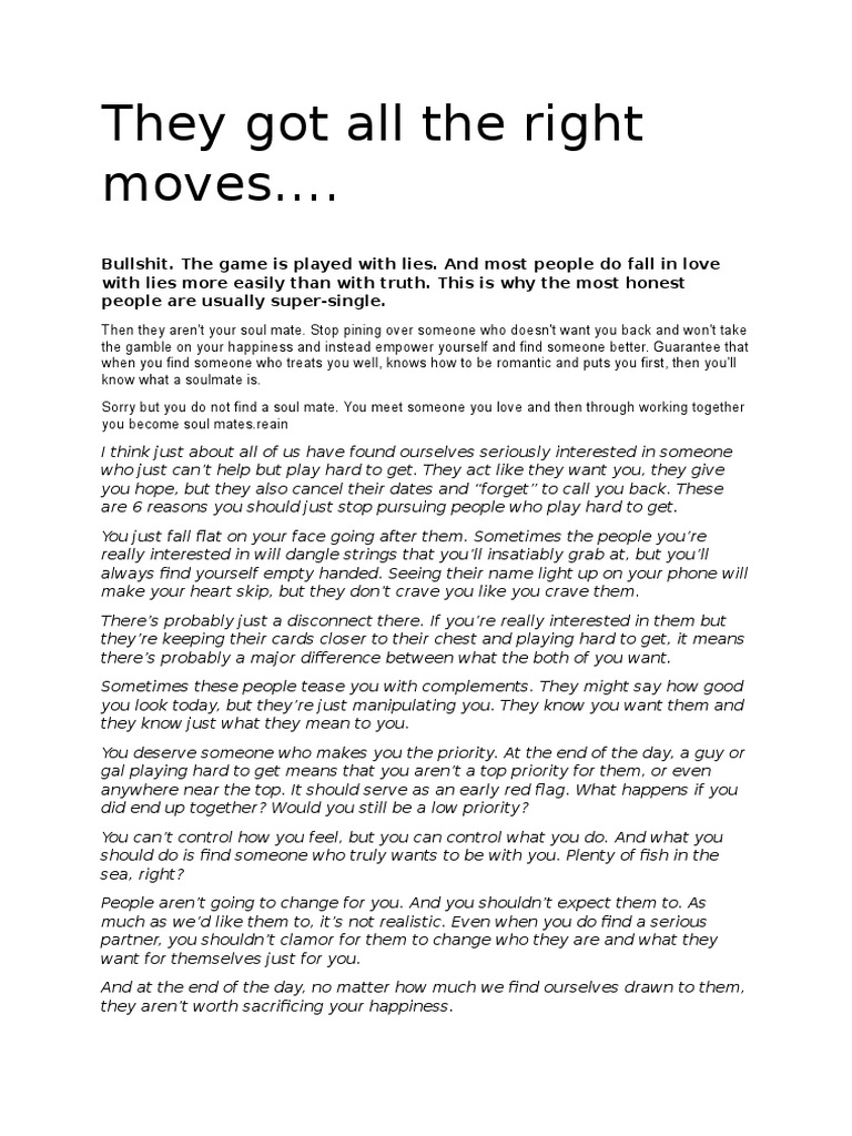 All The Right Moves | PDF | Psychological Concepts