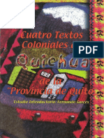 Garces F 1999 Cuatro Textos Coloniales Del Quichua de La Provincia de Quito