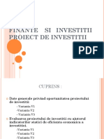 Proiect Finante Si Investitii