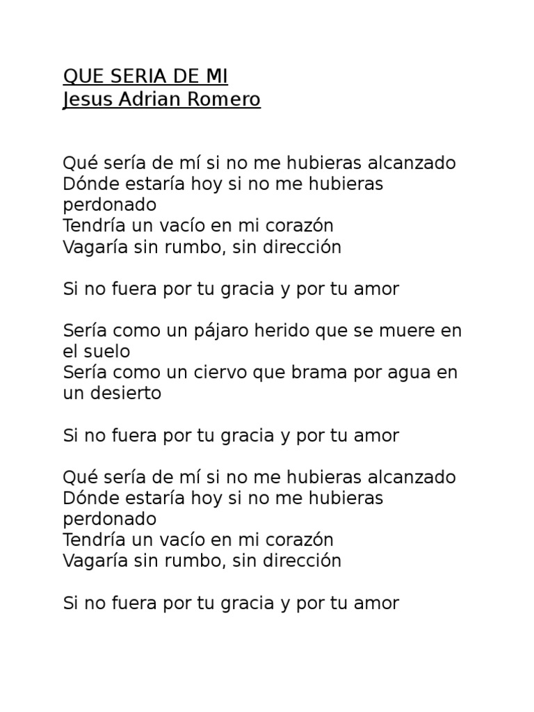 QUE SERIA DE MI LETRA
