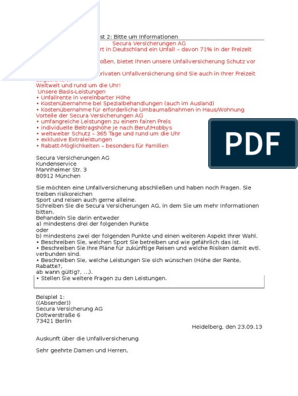 Featured image of post Bitte Um Information Brief B2 Versicherung Telc b2 brief schreiben bitte um informationen 2 versicherung