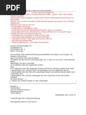 Featured image of post Bitte Um Information Brief B2 Versicherung Telc b2 brief schreiben bitte um informationen 2 versicherung