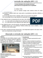 APL 1.1 - Absorção e Emissão de Radiação