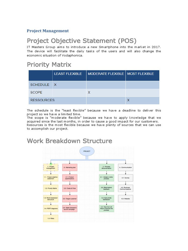 Project Objective Statement (POS) | PDF