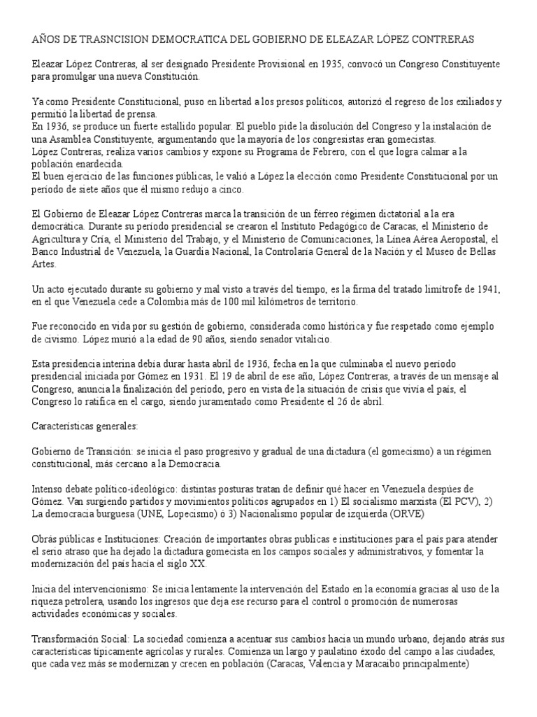 Gobierno de Eleazar López Contreras