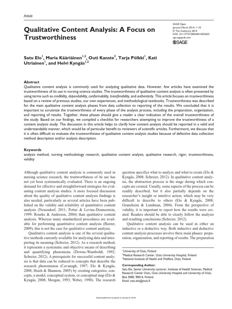 Qualitative Content Analysis Qualitative Research Data Free 30