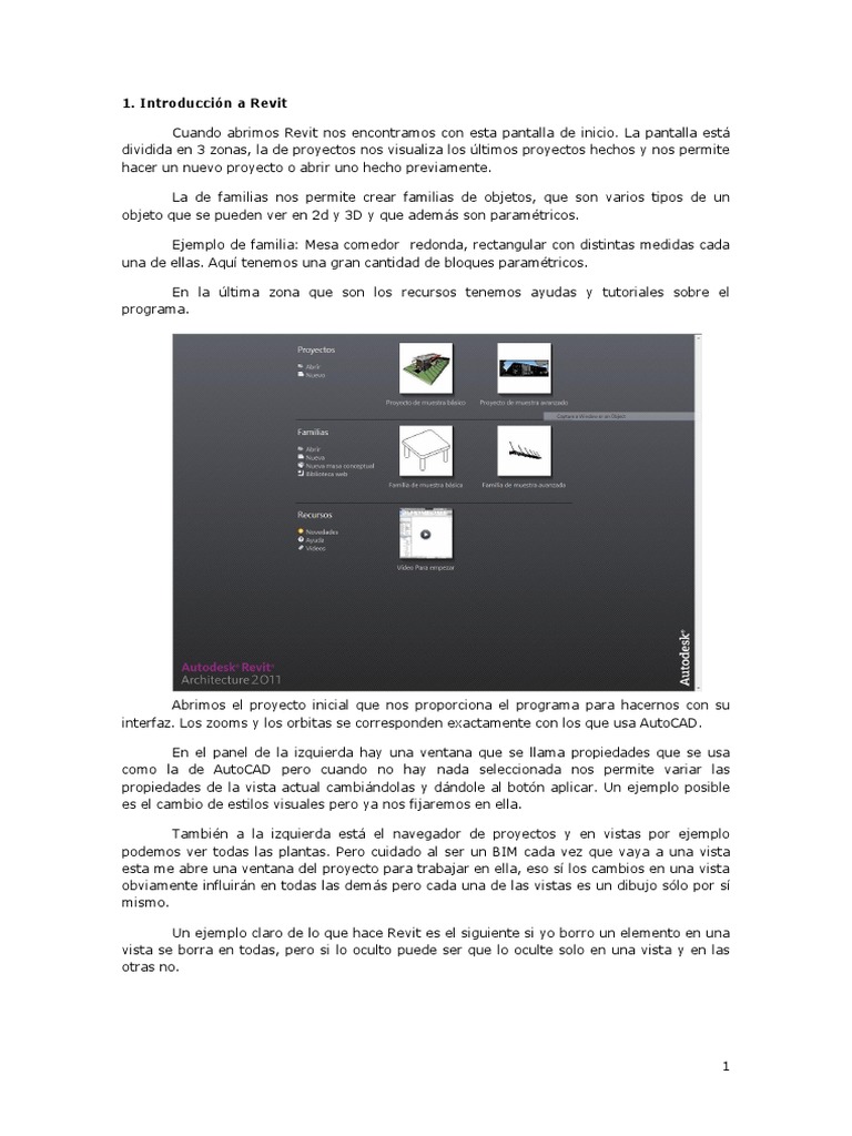 Introducción a Revit y su entorno gráfico | PDF | Autodesk Revit | Software