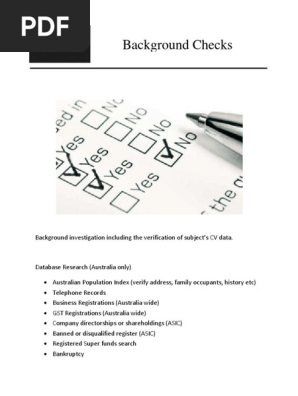 Background Check