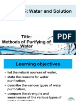 Chapter 5: Water and Solution: Title: Methods of Purifying of Water